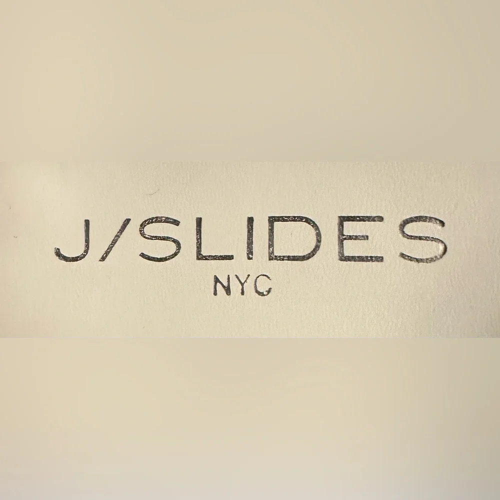 J/SLIDES White Cross-Strap Platform Slingback Sandals
